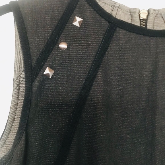 Great shift dress in black jeans material - Picture 3 of 6